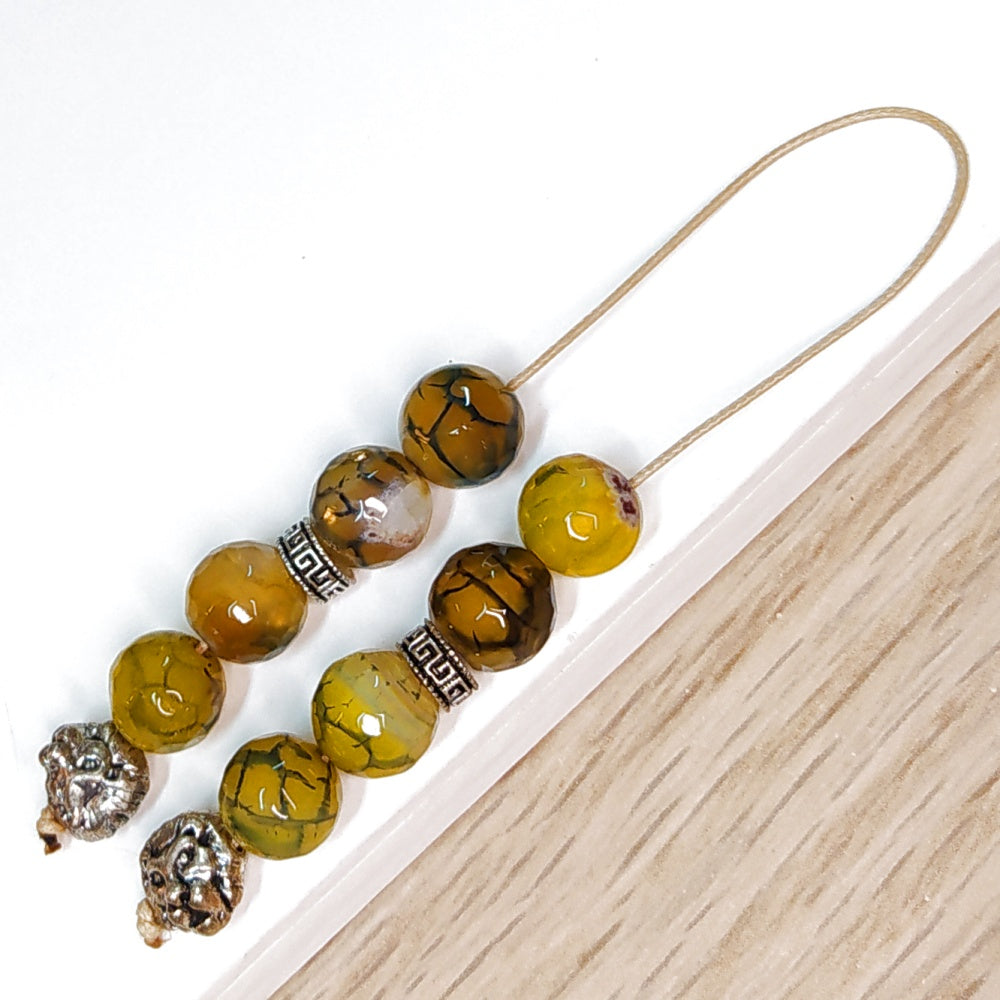 Μπεγλέρι χειροποίητο από Αχάτη Dragon Veins / Κωδικός Προϊόντος: BR964