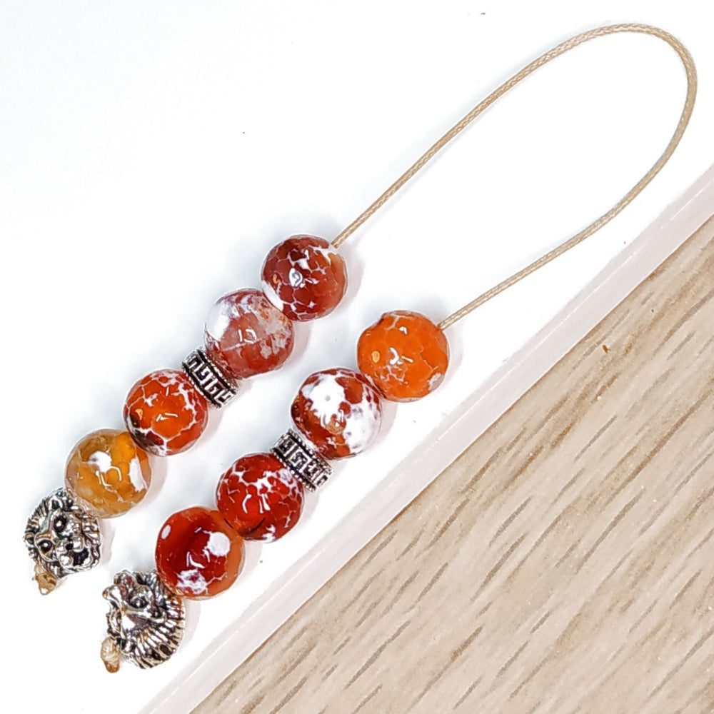 Μπεγλέρι χειροποίητο από Αχάτη κρακελέ / Κωδικός Προϊόντος: BR976