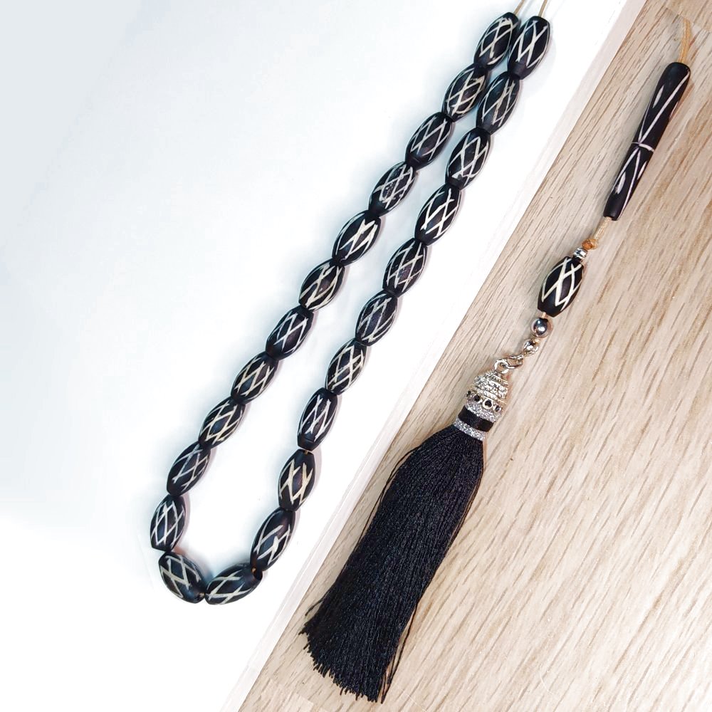 Κομπολόι χειροποίητο από Σκαλιστό Κόκκαλο Καμήλας / Κωδικός Προϊόντος: Ε119