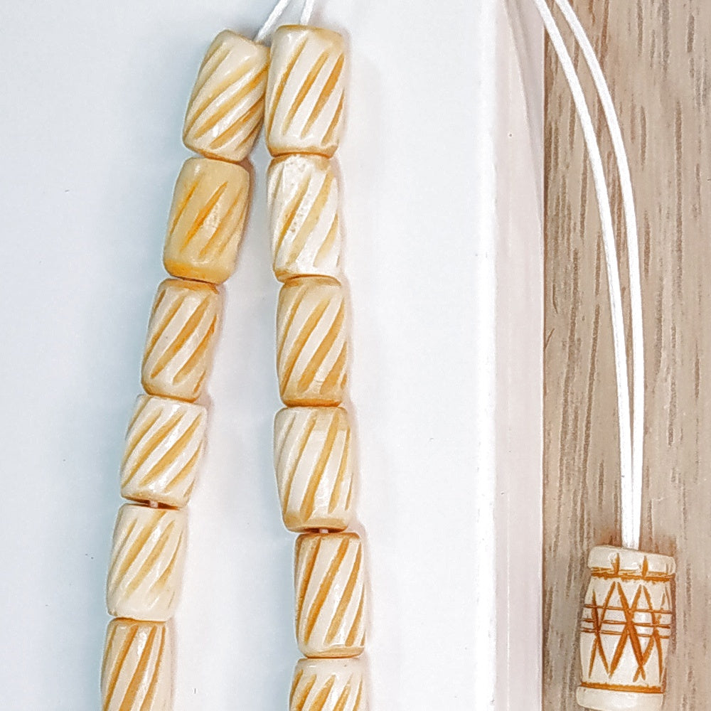 Κομπολόι χειροποίητο από Σκαλιστό Κόκκαλο Καμήλας / Κωδικός Προϊόντος: Ε128