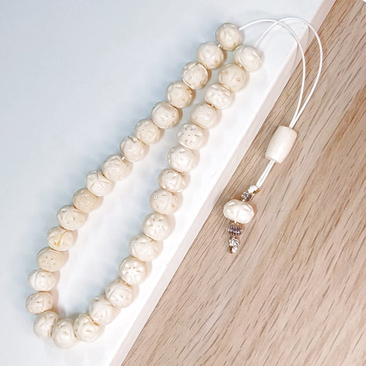 Κομπολόι χειροποίητο από Σκαλιστό Κόκκαλο Καμήλας / Κωδικός Προϊόντος: Ε140