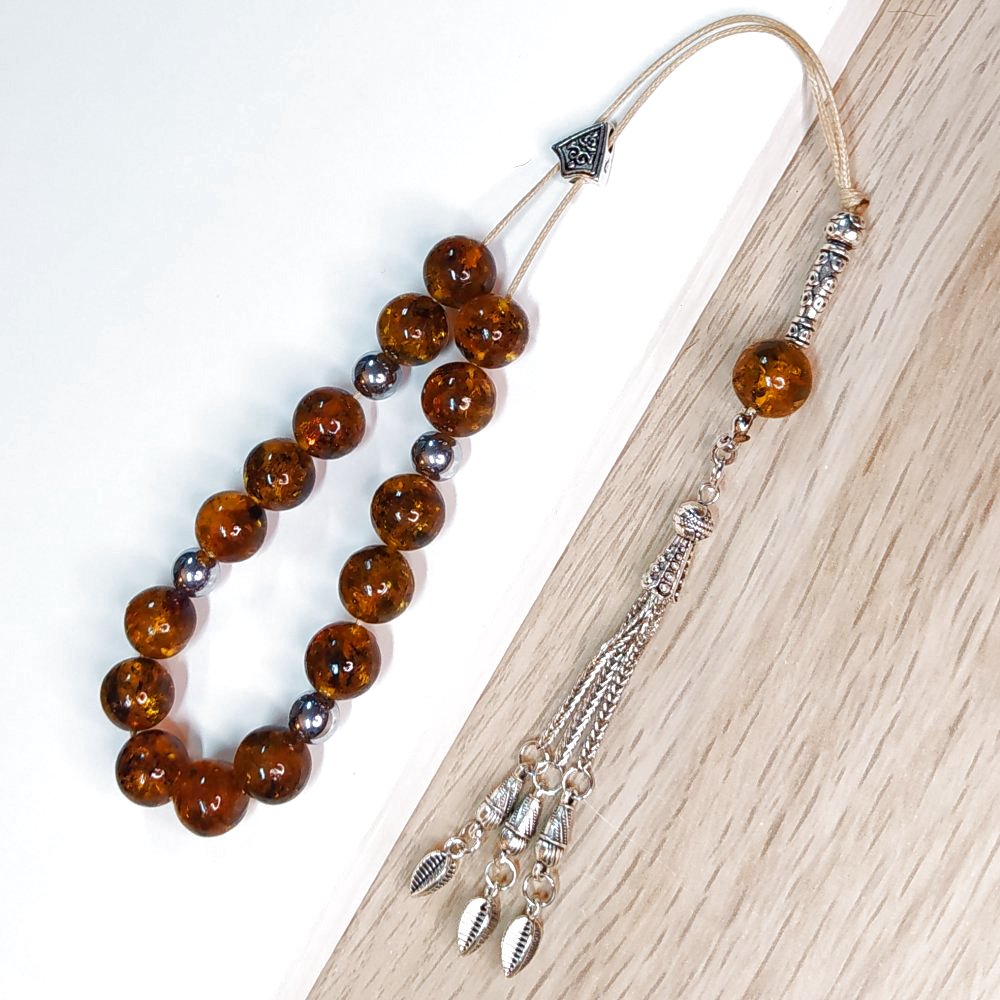 Κομπολόι χειροποίητο από Πρεσαριστό Κεχριμπάρι Βαλτικής / Κωδικός Προϊόντος: Κ102