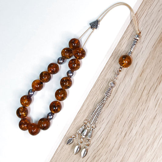 Κομπολόι χειροποίητο από Πρεσαριστό Κεχριμπάρι Βαλτικής / Κωδικός Προϊόντος: Κ102