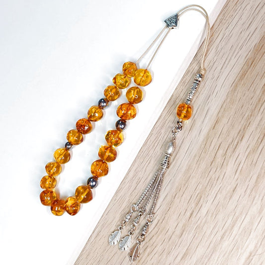 Κομπολόι χειροποίητο από Φυσικό Κεχριμπάρι Βαλτικής / Κωδικός Προϊόντος: Κ104