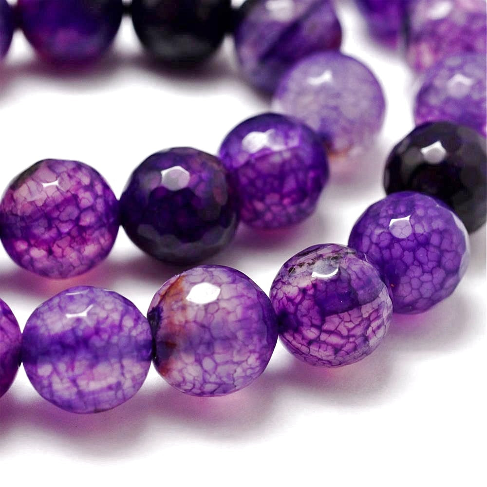 Κολιέ ημιπολύτιμων λίθων φυσικού Αμέθυστου και Αιματίτη / Κωδικός Προϊόντος: Ζ134