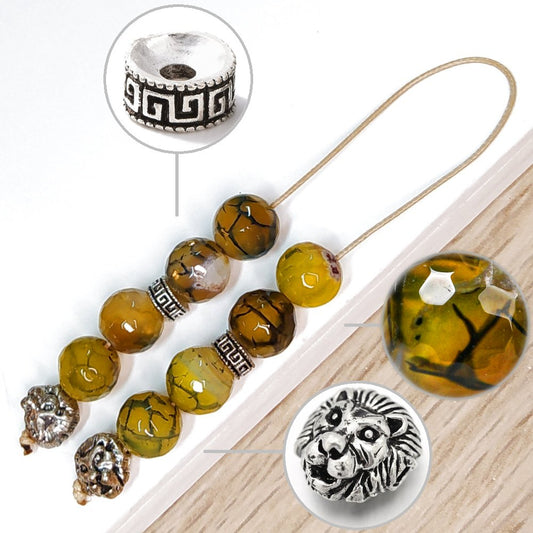 Μπεγλέρι χειροποίητο από Αχάτη Dragon Veins / Κωδικός Προϊόντος: BR964