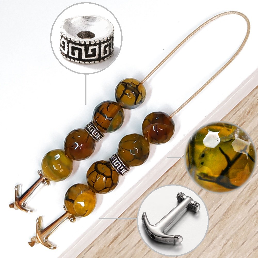 Μπεγλέρι χειροποίητο από Αχάτη Dragon Veins / Κωδικός Προϊόντος: BR965