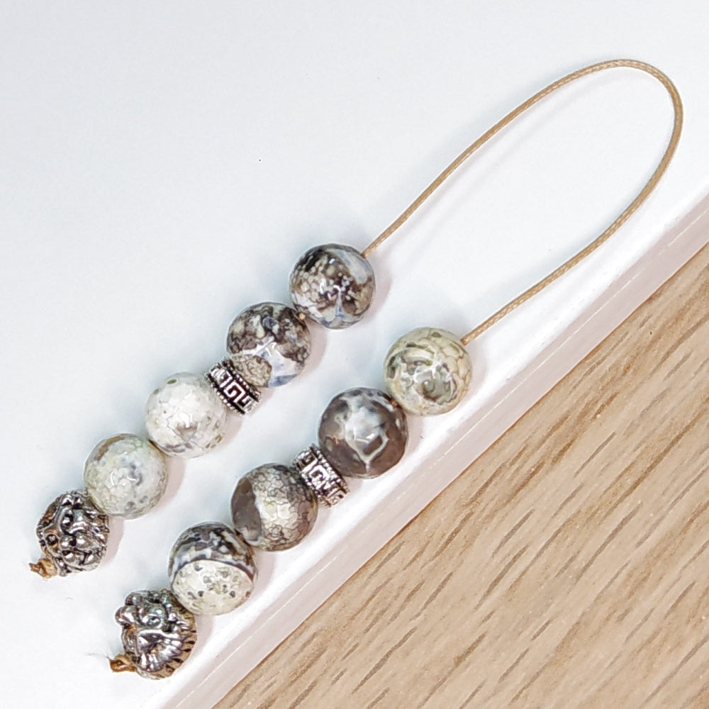 Μπεγλέρι χειροποίητο από Αχάτη κρακελέ / Κωδικός Προϊόντος: BR968