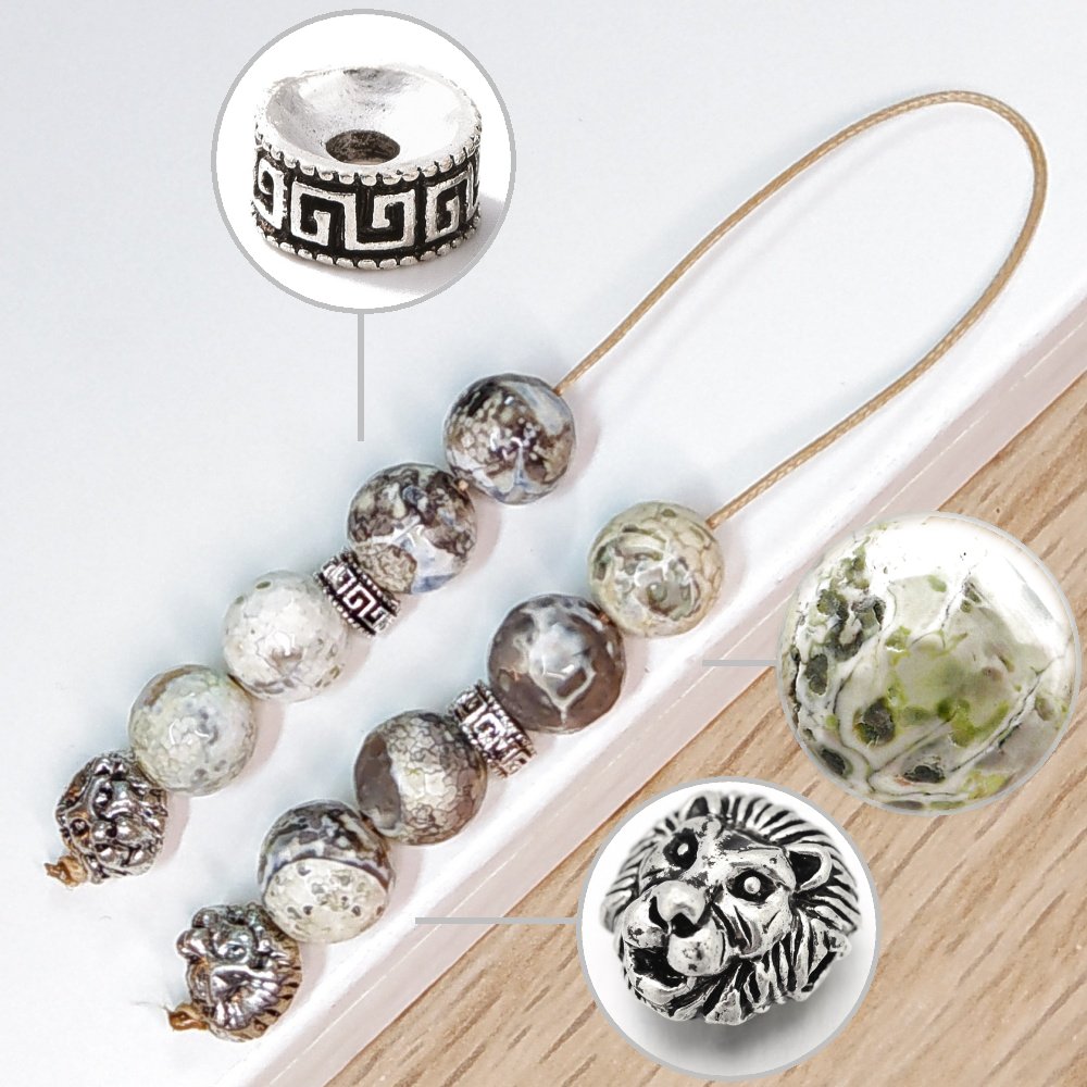 Μπεγλέρι χειροποίητο από Αχάτη κρακελέ / Κωδικός Προϊόντος: BR968