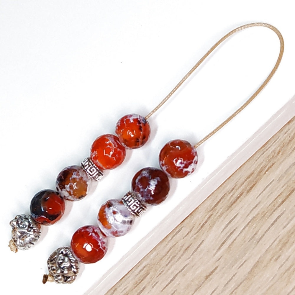 Μπεγλέρι χειροποίητο από Αχάτη κρακελέ / Κωδικός Προϊόντος: BR972