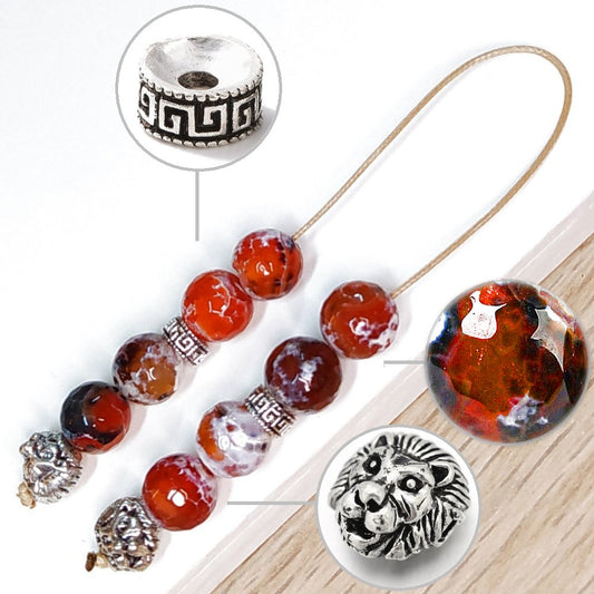 Μπεγλέρι χειροποίητο από Αχάτη κρακελέ / Κωδικός Προϊόντος: BR972