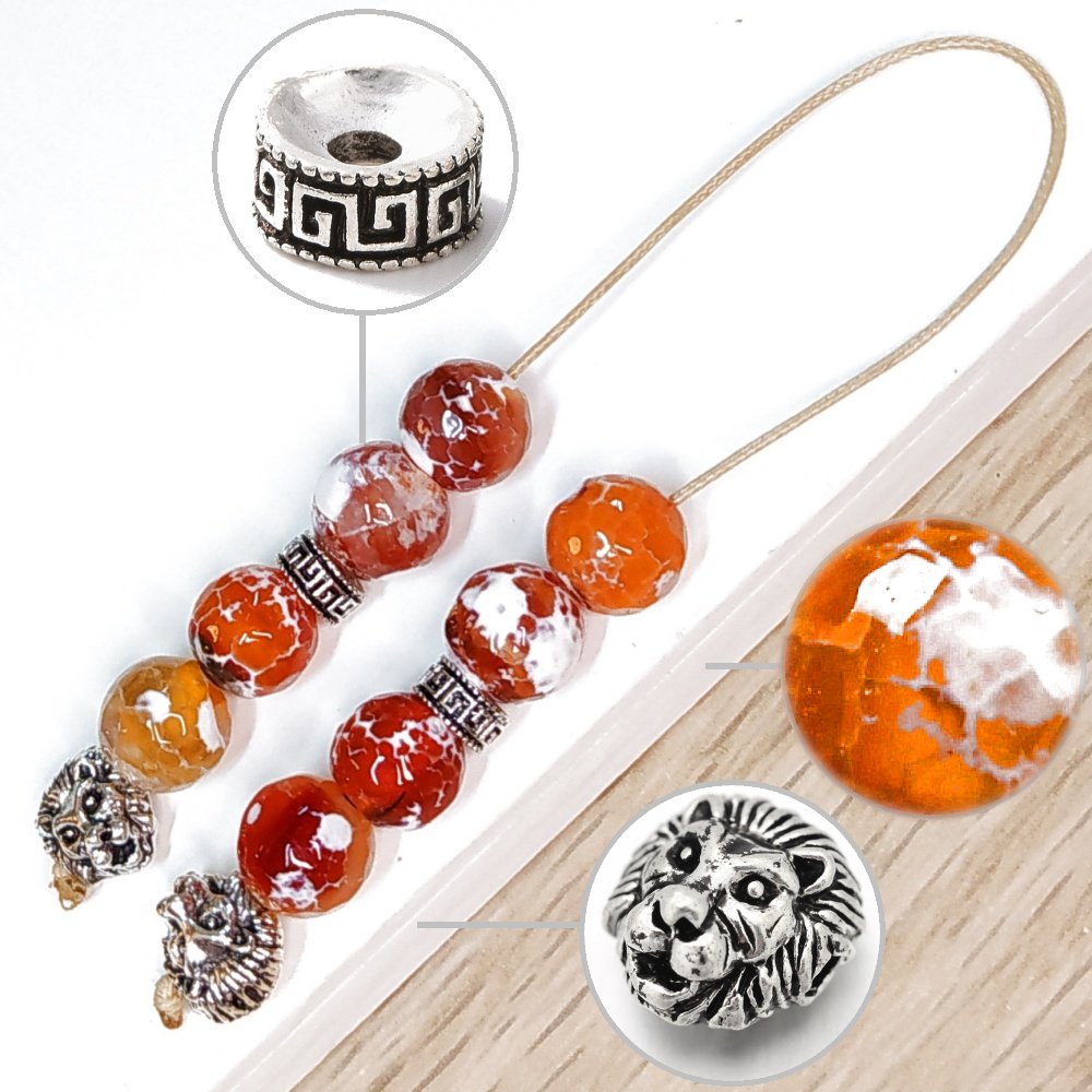 Μπεγλέρι χειροποίητο από Αχάτη κρακελέ / Κωδικός Προϊόντος: BR976