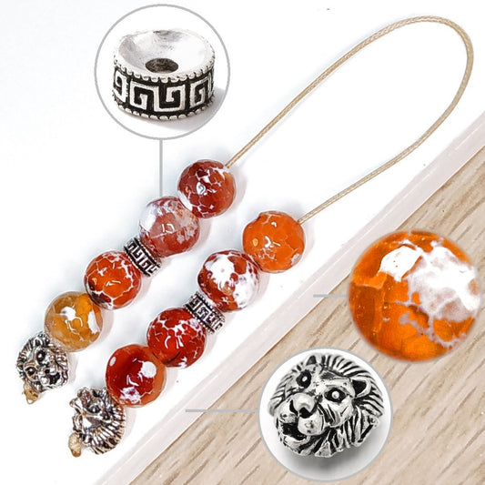 Μπεγλέρι χειροποίητο από Αχάτη κρακελέ / Κωδικός Προϊόντος: BR976