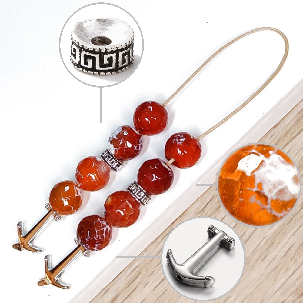 Μπεγλέρι χειροποίητο από Αχάτη κρακελέ / Κωδικός Προϊόντος: BR977