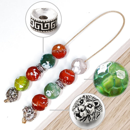 Μπεγλέρι χειροποίητο από Αχάτη κρακελέ / Κωδικός Προϊόντος: BR982