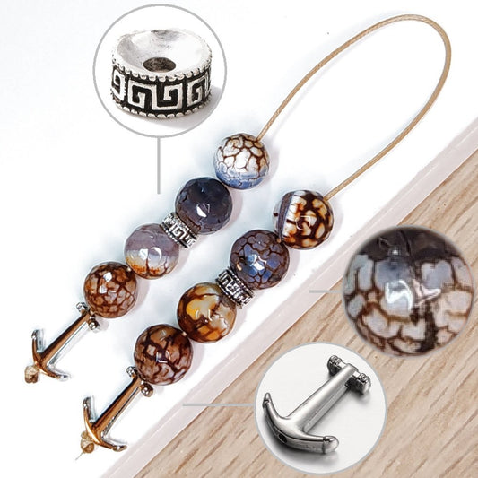 Μπεγλέρι χειροποίητο από Αχάτη Dragon Veins / Κωδικός Προϊόντος: BR987